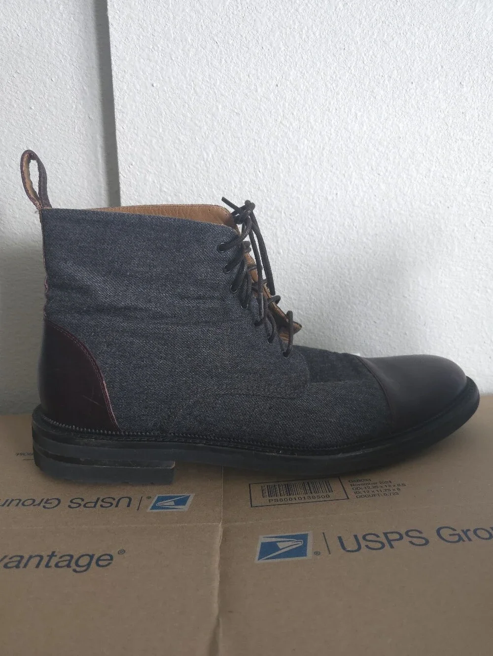 TAFT Men's Jack Wool Cap Toe Boots 44